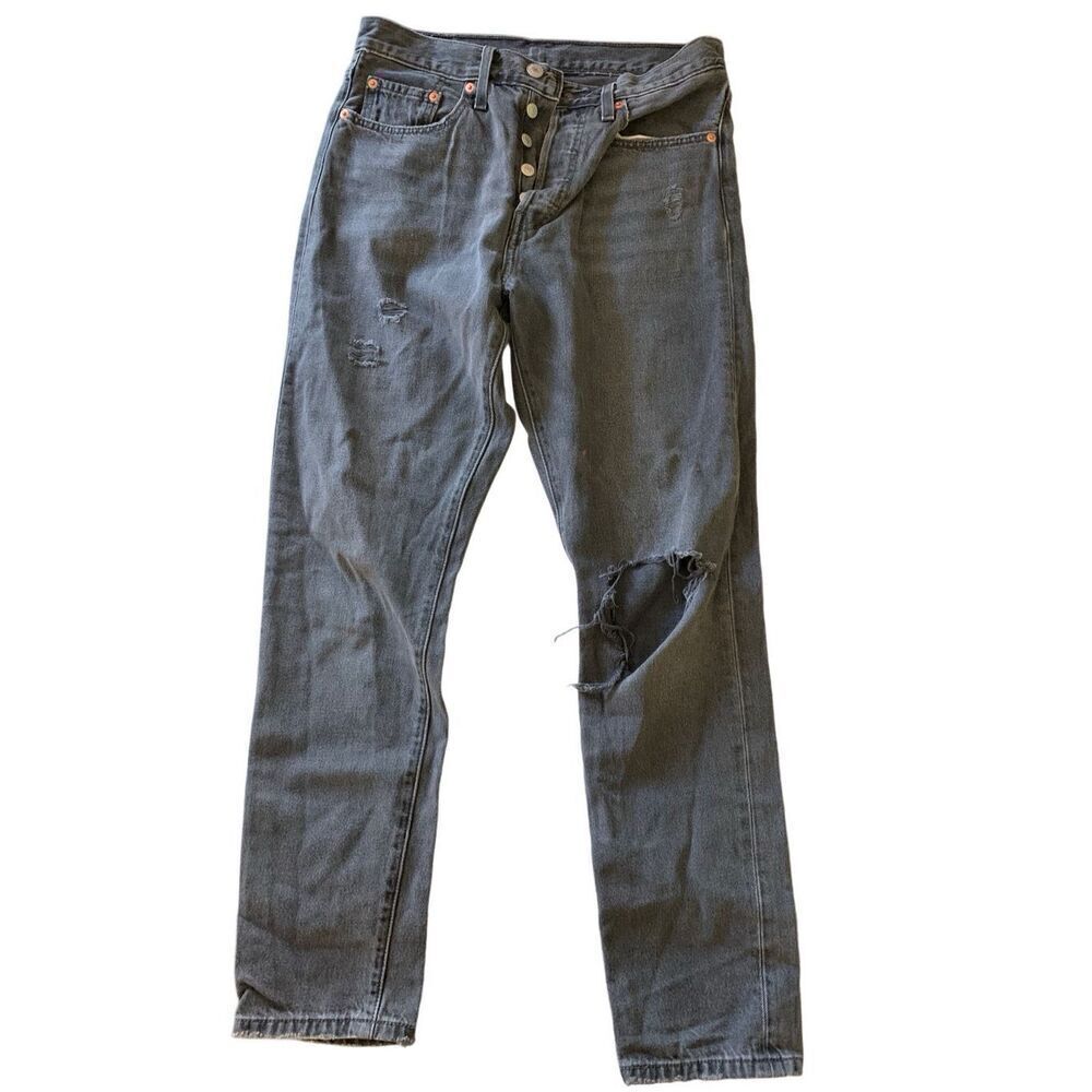 LEVI'S Big E 501 jeans skinny gray button fly 27 x 28